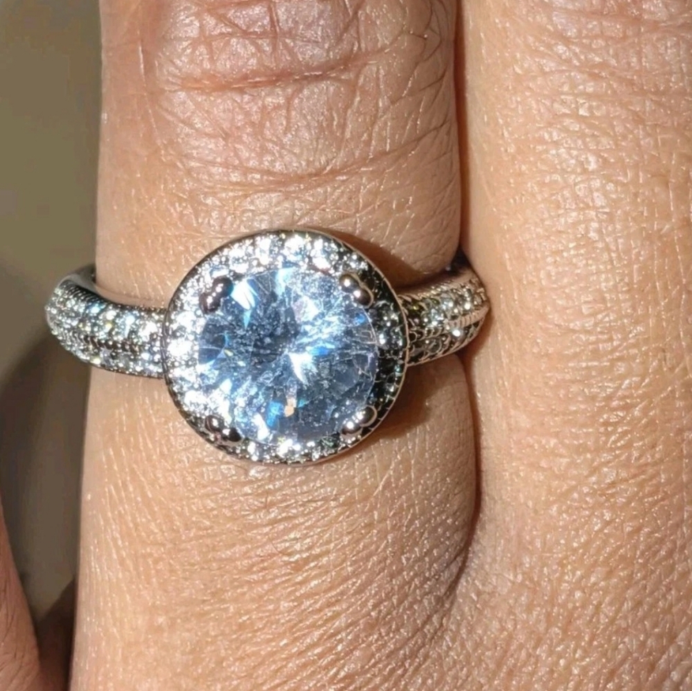 Stunning 3 Ct  Cushion Lab Created Diamond 925 Silver Ring For Men/Women Sz 6 - Picture 10 of 17